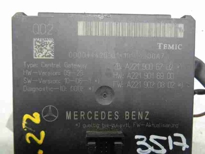 A2219006702 Kontrol Ünitesi Zgw Mercedes Cl (C216) 2010 - 2014 2011,